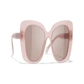 CHANEL Woman Sunglasses Rectangle Sunglasses CH5504A - Frame color: Light Pink, Lens color: Gray