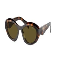 PRADA Woman Sunglasses PR 26ZS - Frame color: Sage/Honey Tortoise, Lens color: Dark Brown