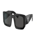 PRADA Man Sunglasses PR 06YS - Frame color: Black/White, Lens color: Dark Grey