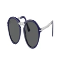 PERSOL Unisex Sunglasses PO3274S - Frame color: Transparent Violet, Lens color: Dark Grey