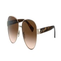 COACH Woman Sunglasses HC7111 L1128 - Frame color: Light Gold, Lens color: Brown Gradient