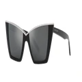 SAINT LAURENT Woman Sunglasses SL 570 - Frame color: Black, Lens color: Silver