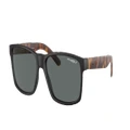 ARNETTE Unisex Sunglasses AN4185 Slickster - Frame color: Rubber Black, Lens color: Polarized Dark Grey