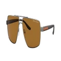 ARMANI EXCHANGE Man Sunglasses AX2037S - Frame color: Matte Gunmetal, Lens color: Polar Brown