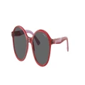 VOGUE EYEWEAR Unisex Sunglasses VJ2018 - Frame color: Transparent Dark Red, Lens color: Dark Grey