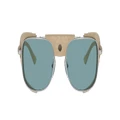 PERSOL Man Sunglasses PO1013SZ - Protector - Frame color: Silver, Lens color: Blue Polarized