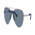 EMPORIO ARMANI Man Sunglasses EA2059 - Frame color: Matte Silver, Lens color: Dark Blue Polarized