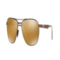MAUI JIM Unisex Sunglasses 728 Castles - Frame color: Matte Chocolate, Lens color: HCLU+00AD Bronze Mirror Polarized