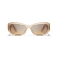 CHANEL Woman Sunglasses Rectangle Sunglasses CH5493 - Frame color: Light Yellow, Lens color: Yellow