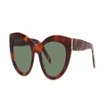 SAINT LAURENT Unisex Sunglasses SLM115 - Frame color: Tortoise, Lens color: Green