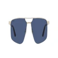 CARTIER Man Sunglasses CT0385S - Frame color: Silver, Lens color: Blue
