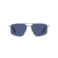 CARTIER Man Sunglasses CT0385S - Frame color: Silver, Lens color: Blue