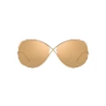 TOM FORD Woman Sunglasses Nicoletta - Frame color: Gold Pink, Lens color: Brown