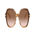 COACH Woman Sunglasses HC8377U CL925 - Frame color: Caramel Snow Tortoise Gradient, Lens color: Brown Pink Gradient