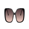COACH Woman Sunglasses HC8376U CL929 - Frame color: Black, Lens color: Grey Pink Gradient