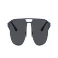 EMPORIO ARMANI Man Sunglasses EA2144 - Frame color: Matte Silver/Bluette, Lens color: Dark Grey