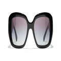 CHANEL Woman Sunglasses Square Sunglasses CH5512 - Frame color: Black, Lens color: Grey