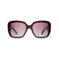CHANEL Woman Sunglasses Square Sunglasses CH5512 - Frame color: Red Vandome, Lens color: Burgundy