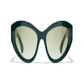 CHANEL Woman Sunglasses Cat Eye Sunglasses CH5513 - Frame color: Green Vandome, Lens color: Green
