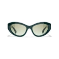 CHANEL Woman Sunglasses Cat Eye Sunglasses CH5513 - Frame color: Green Vandome, Lens color: Green