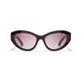 CHANEL Woman Sunglasses Cat Eye Sunglasses CH5513 - Frame color: Red Vandome, Lens color: Burgundy