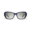 CHANEL Woman Sunglasses Butterfly Sunglasses CH5516 - Frame color: Blue Tweed, Lens color: Grey