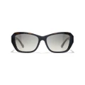 CHANEL Woman Sunglasses Butterfly Sunglasses CH5516 - Frame color: Black Tweed, Lens color: Grey