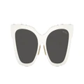 MIU MIU Woman Sunglasses MU 02ZS - Frame color: White, Lens color: Dark Grey