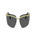 SWAROVSKI Woman Sunglasses SK7001 - Frame color: Gold, Lens color: Dark Grey