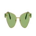 SWAROVSKI Woman Sunglasses SK7003 - Frame color: Gold, Lens color: Dark Green
