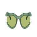 SWAROVSKI Woman Sunglasses SK6006 - Frame color: Green, Lens color: Light Green Flash Silver