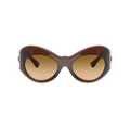 VERSACE Woman Sunglasses VE4462 - Frame color: Transparent Brown, Lens color: Yellow Gradient Brown