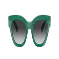 MIU MIU Woman Sunglasses MU 01YS - Frame color: Green, Lens color: Grey Gradient