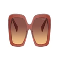 MIU MIU Woman Sunglasses MU 10YS - Frame color: Cognac Opal, Lens color: Orange Gradient Violet