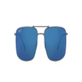 MAUI JIM Man Sunglasses Aeko - Frame color: Grey, Lens color: Blue Mirror Polarized