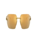 PRADA Woman Sunglasses PR A56S - Frame color: Satin Yellow Gold, Lens color: Brown Mirror Multilayer Gold