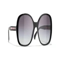 CHANEL Woman Sunglasses Square Sunglasses CH5470Q - Frame color: Black, Lens color: Grey
