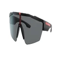 PRADA LINEA ROSSA Man Sunglasses PS 03XS - Frame color: Black Rubber, Lens color: Polarized Grey