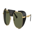 PERSOL Man Sunglasses PO1013SZ - Protector - Frame color: Gold, Lens color: Polarized Green