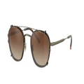 OLIVER PEOPLES Unisex Sunglasses OV1316TM Lilletto - Frame color: Antique Gold/Dark Mahogany, Lens color: Dark Brown Gradient Mirror