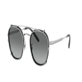 OLIVER PEOPLES Unisex Sunglasses OV1316TM Lilletto - Frame color: Silver/Charcoal Tortoise, Lens color: Grey Gradient