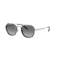 OLIVER PEOPLES Unisex Sunglasses OV1316TM Lilletto - Frame color: Silver/Charcoal Tortoise, Lens color: Grey Gradient
