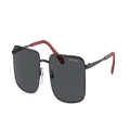 ARMANI EXCHANGE Man Sunglasses AX2044S - Frame color: Matte Black, Lens color: Dark Grey