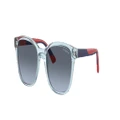 VOGUE EYEWEAR Unisex Sunglasses VJ2019 - Frame color: Transparent Light Blue, Lens color: Blue Gradient Grey