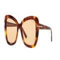 TOM FORD Woman Sunglasses FT1008 - Frame color: Brown Gold, Lens color: Brown