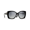 CHANEL Woman Sunglasses Square Sunglasses CH5519 - Frame color: Black, Lens color: Grey