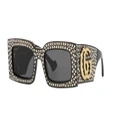 GUCCI Woman Sunglasses GG1425S - Frame color: Black Shiny, Lens color: Grey