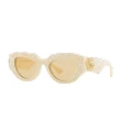 GUCCI Woman Sunglasses GG1421S - Frame color: Ivory, Lens color: Brown