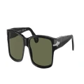 PERSOL Man Sunglasses PO2803S - Frame color: Black, Lens color: Green Polarized
