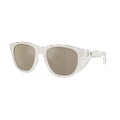 EMPORIO ARMANI Man Sunglasses EA4216U - Frame color: Matte White, Lens color: Light Brown Mirror Gold